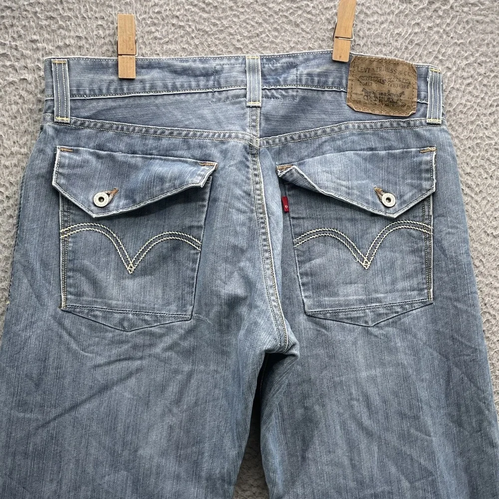 Levi's 527 Jeans Mens 36x30* Low Bootcut Whisker Denim Pants Western Flip Pocket